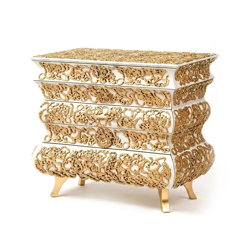 Crochet Chest Minimalist Solid Wood Metal Decoration Cabinet