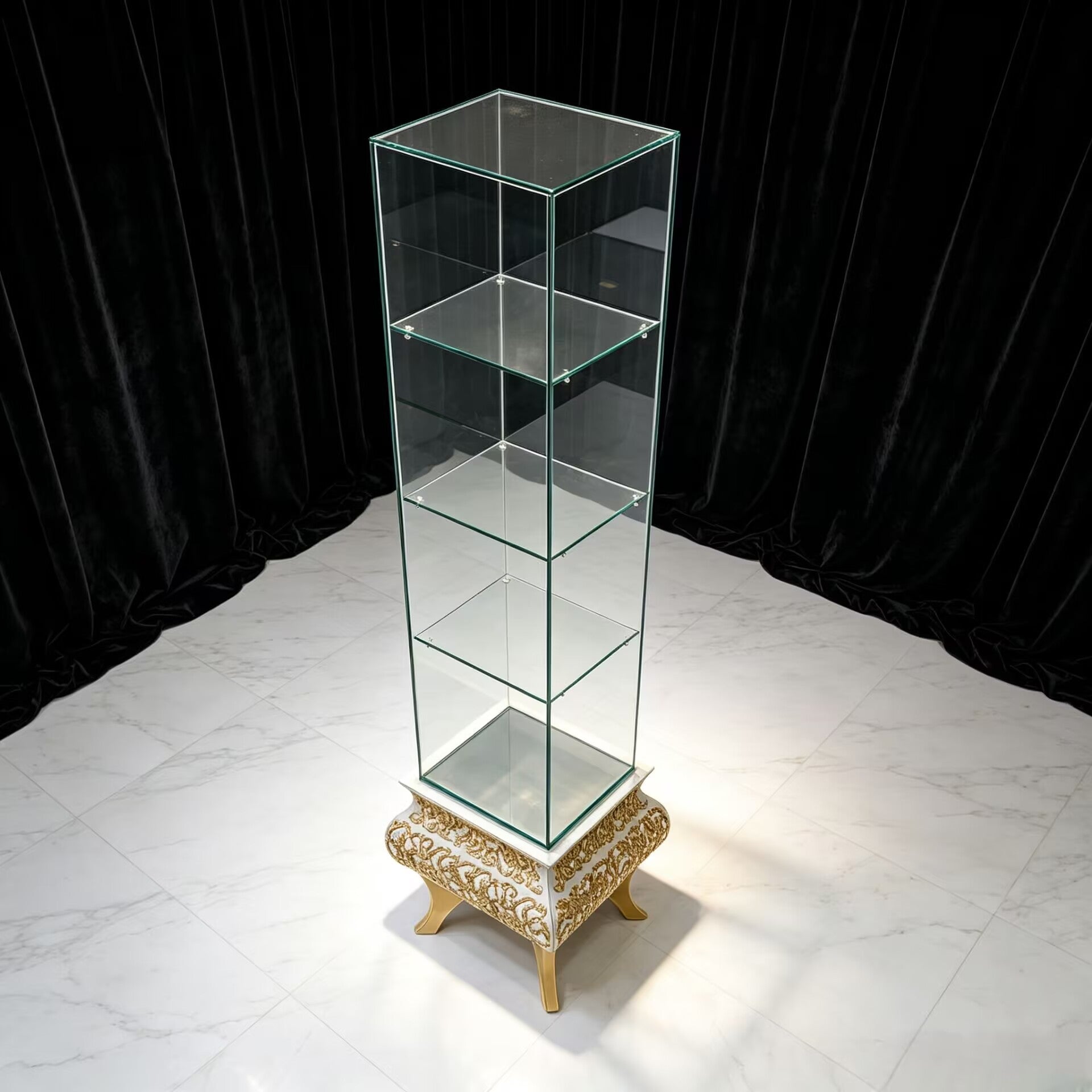 Crochet Modern Luxurious Irregular Metal Glass Display Case