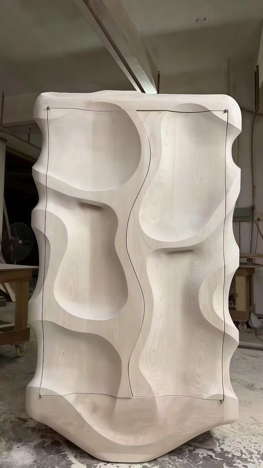 Modern Minimalism Artistic Leather Solid Wood Commission Cabinet