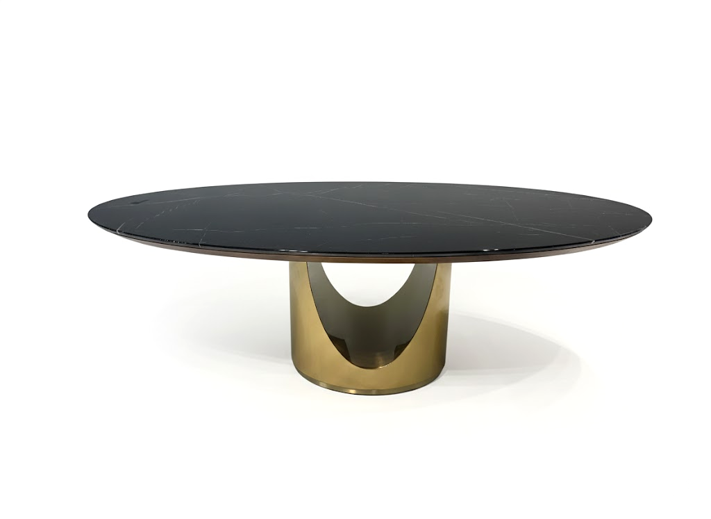 Cameron Modern Luxury Natural Marble Minimalist Art Dining Table