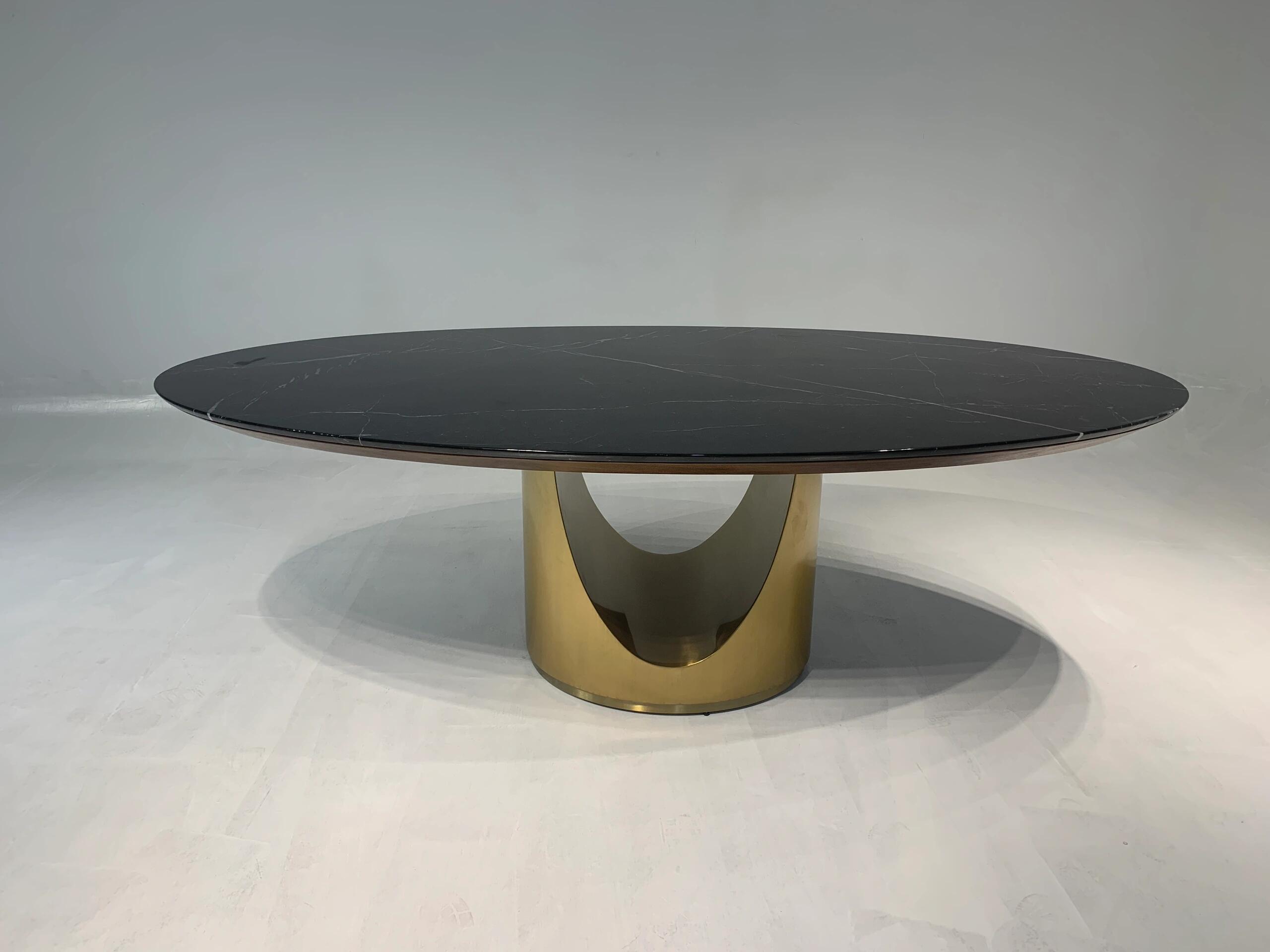 Cameron Modern Luxury Natural Marble Minimalist Art Dining Table