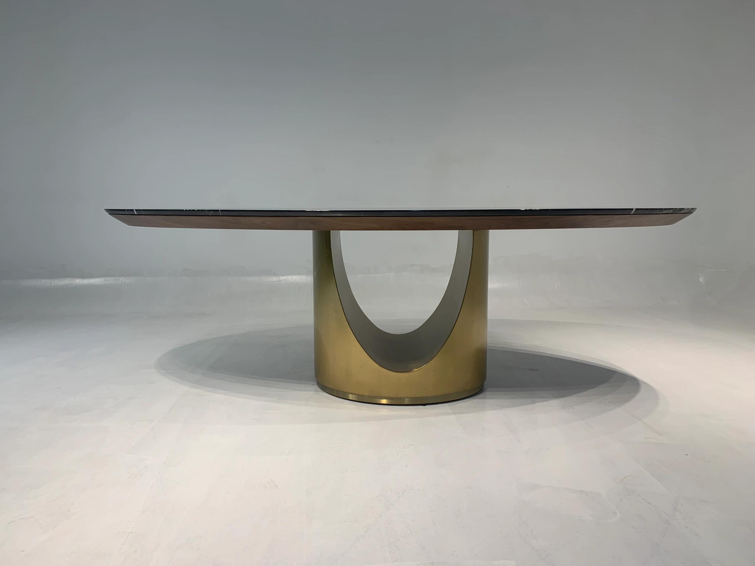 Cameron Modern Luxury Natural Marble Minimalist Art Dining Table