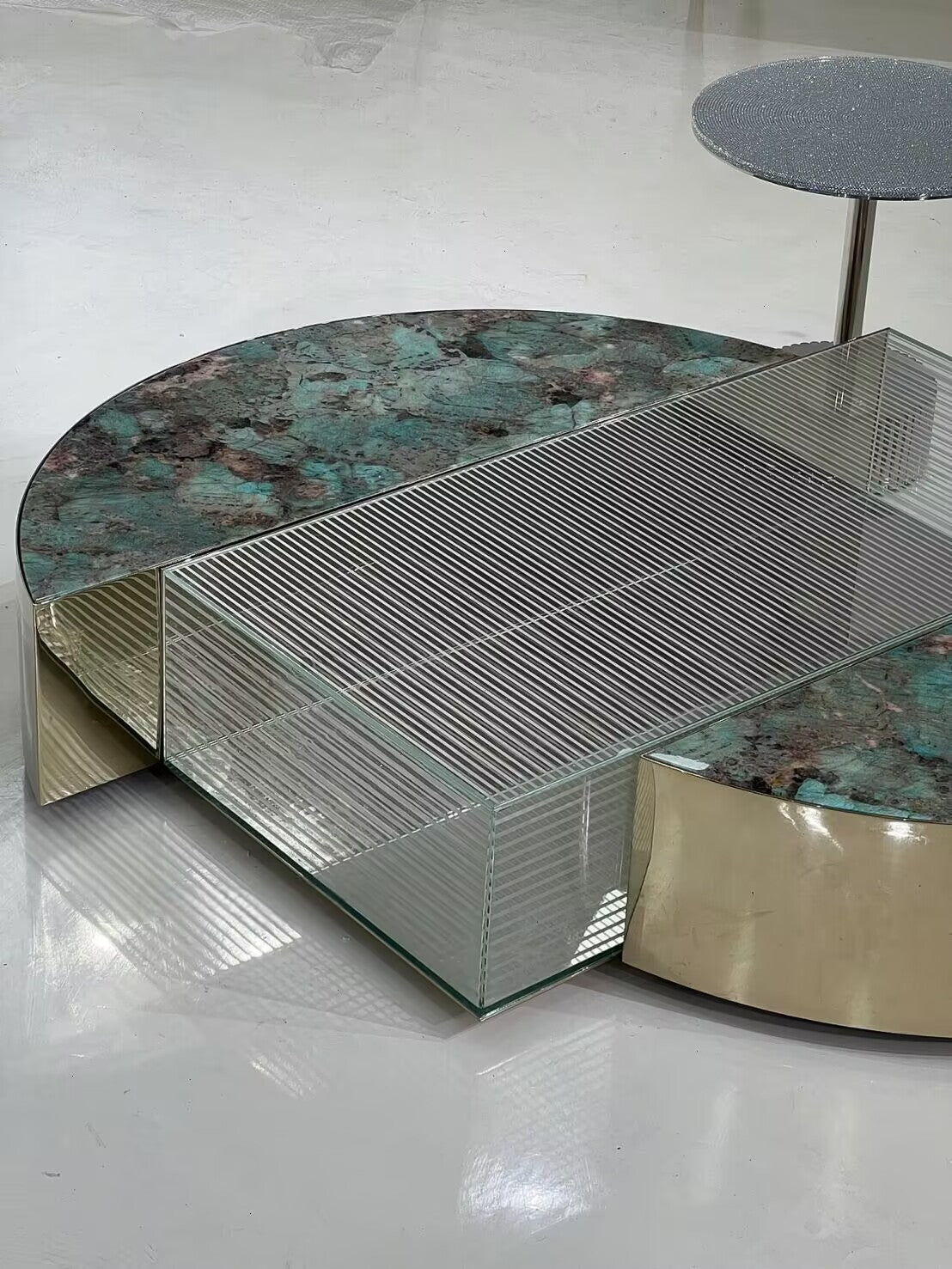 Casa Unique Creative Metal Marble Commission Coffee Table
