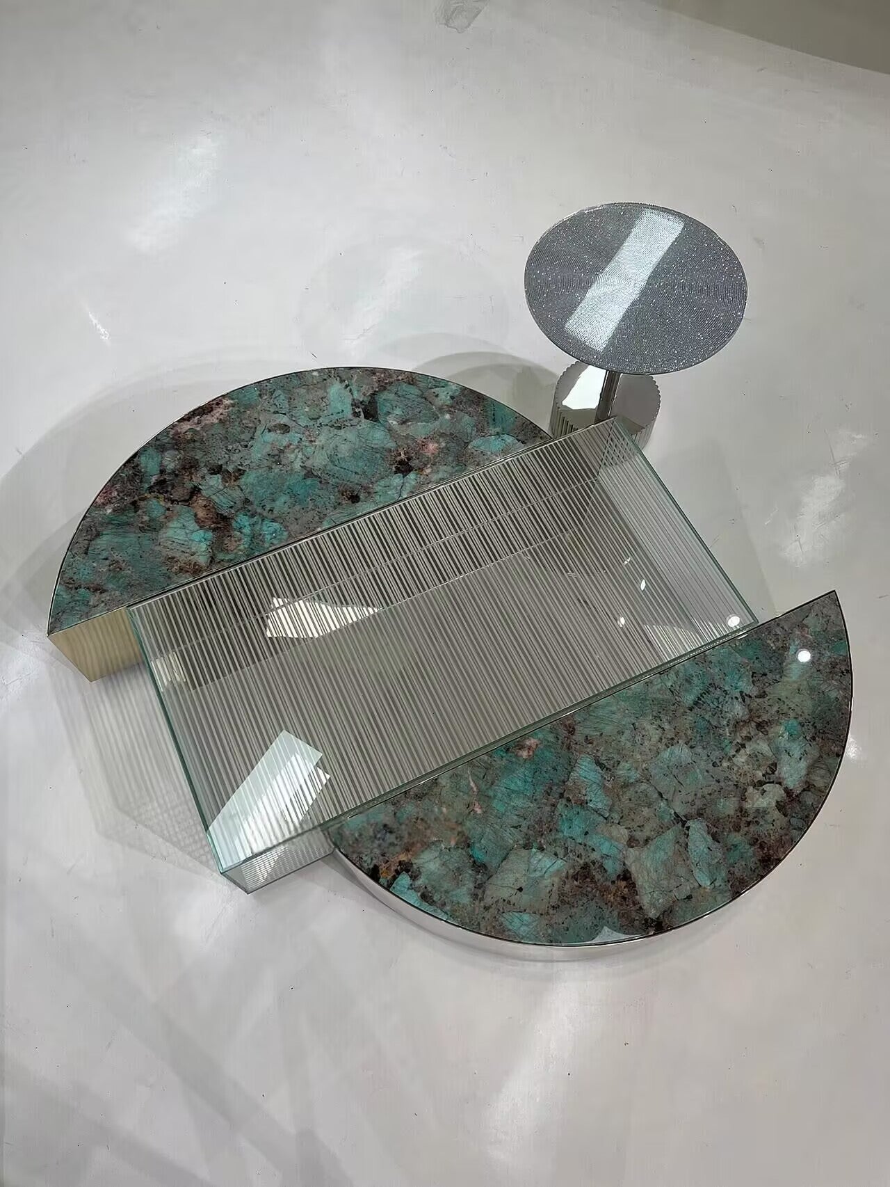 Casa Unique Creative Metal Marble Commission Coffee Table