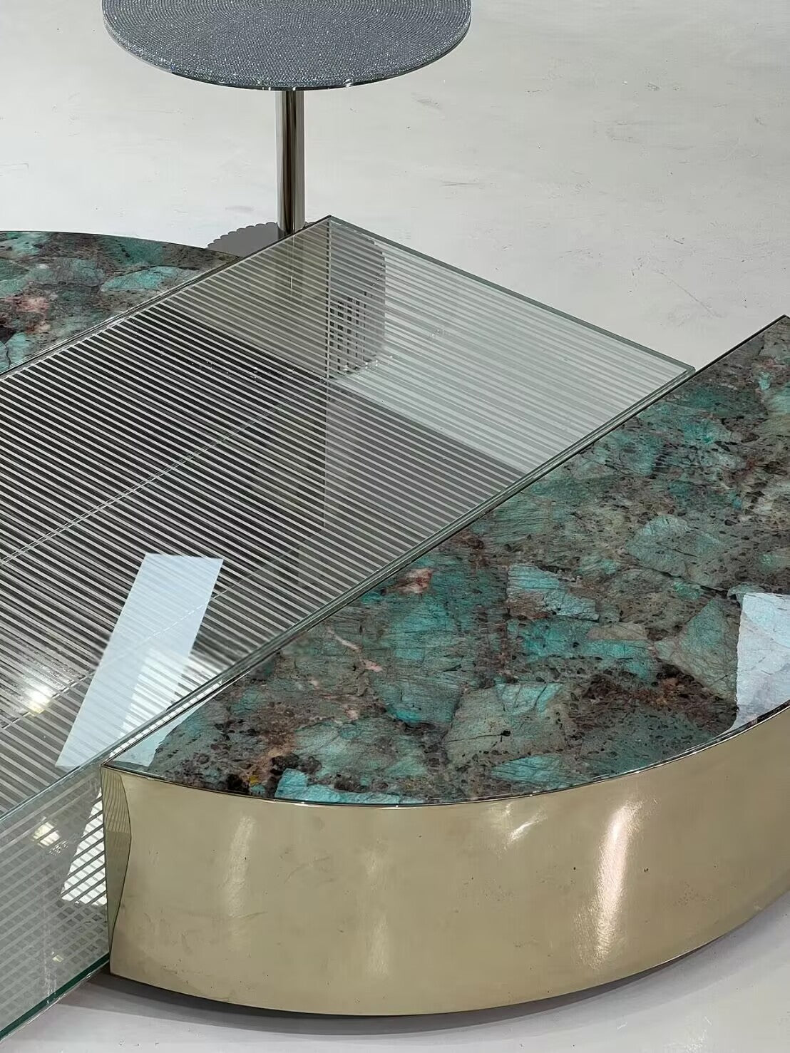Casa Unique Creative Metal Marble Commission Coffee Table