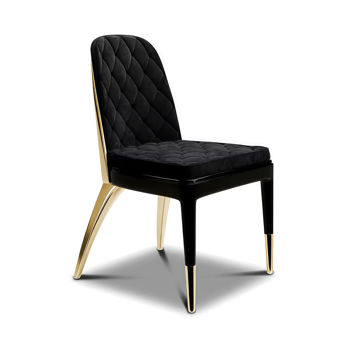 Charla Gold Ii Dining Room Luxury Art Metal Minimalist Fabric Dining Chair