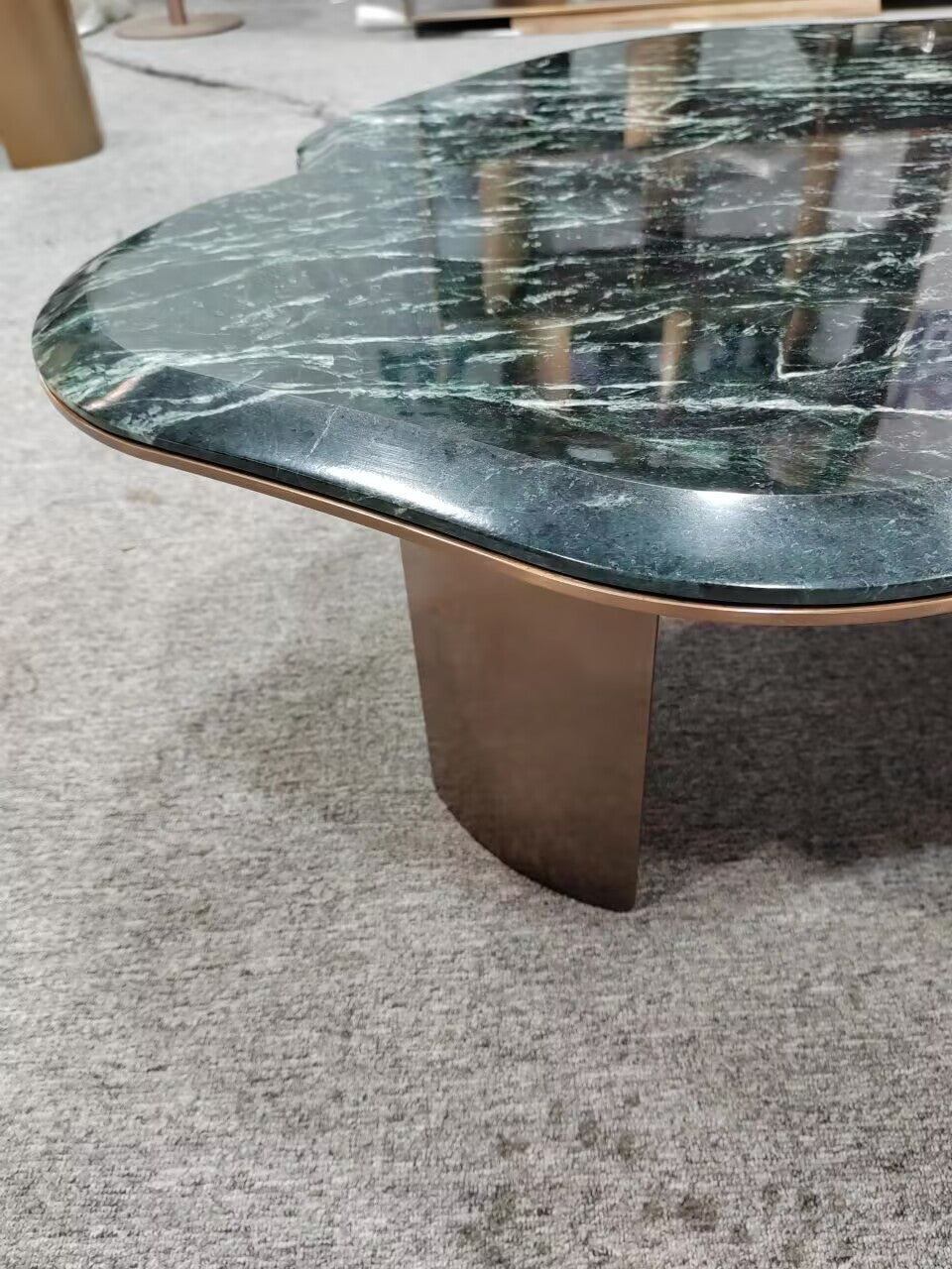 Claude Unique Creative Irregular Marble Metal Custom Coffee Table