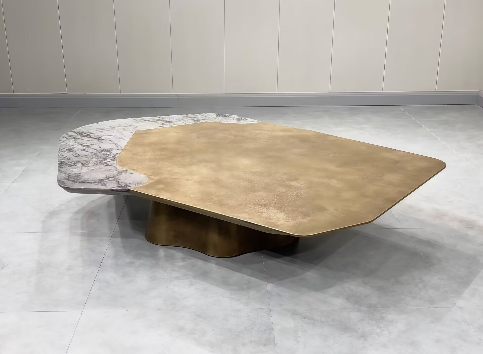 Living Room Creativity Irregular Splicing Upscale Metal Coffee Table