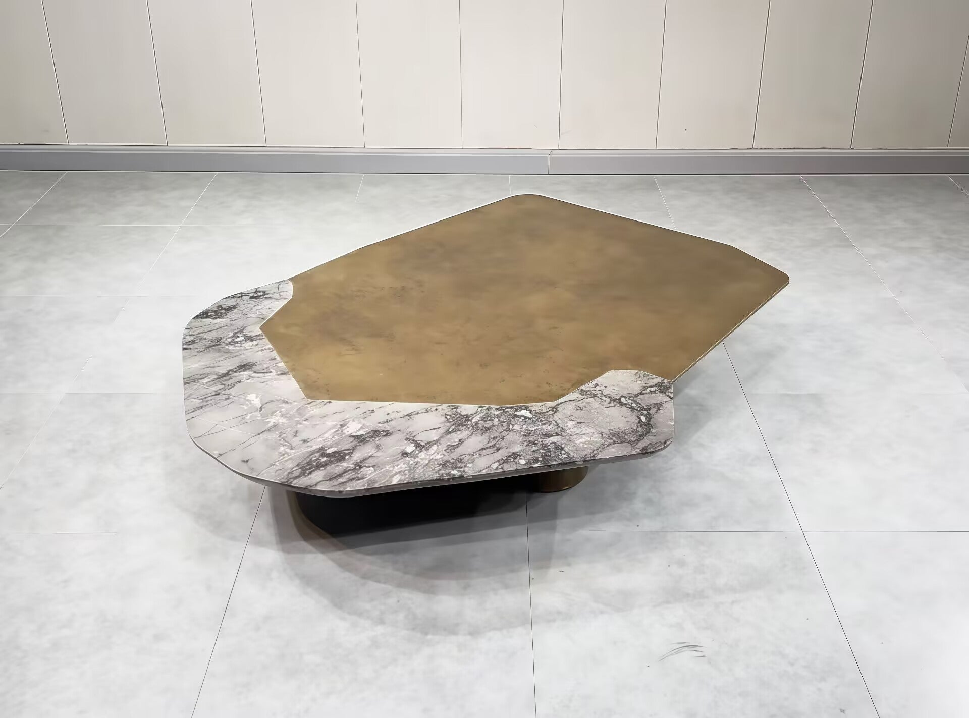 Living Room Creativity Irregular Splicing Upscale Metal Coffee Table