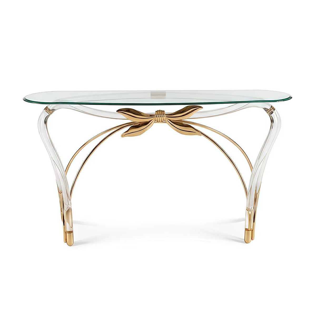 Living Room Luxurious Artistic Bow-Knot Acrylic Glass Console