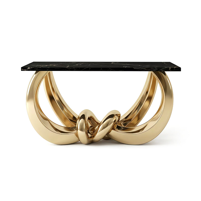 Italian-Style Unique Artistic Metal Designer Marble Customize Console