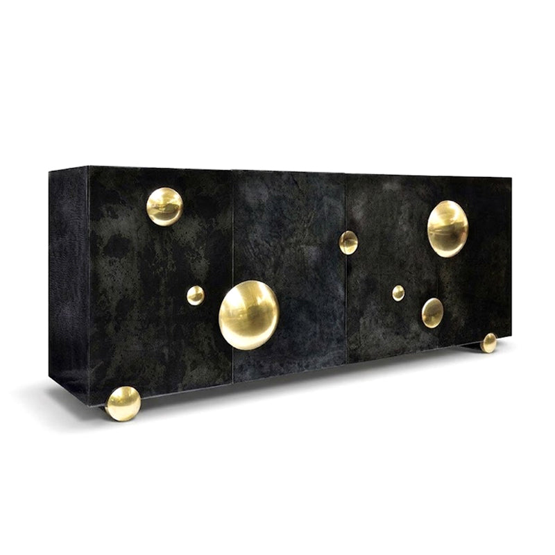 Constellation Luxurious Artistic Minimalist Solid Wood Metal Sideboard