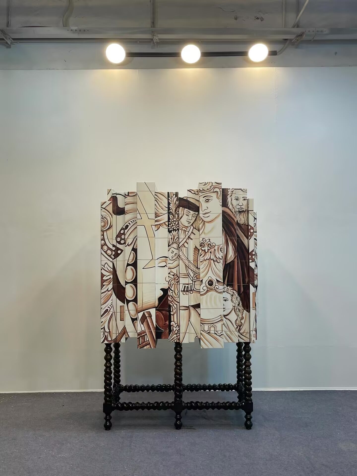 D. HERITAGE Luxury and high-end irregular creative hand-painted cabinet