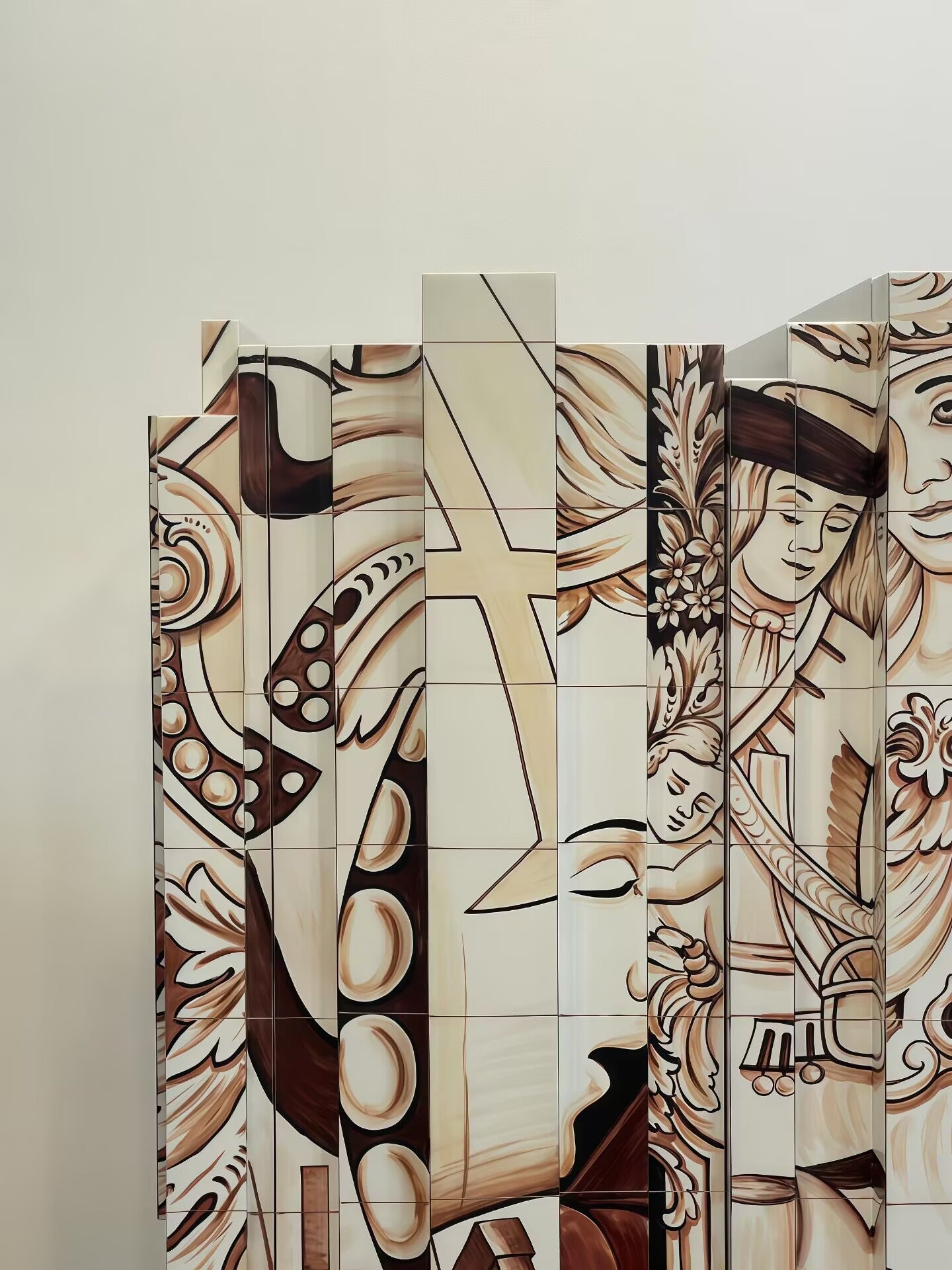 D. HERITAGE Luxury and high-end irregular creative hand-painted cabinet