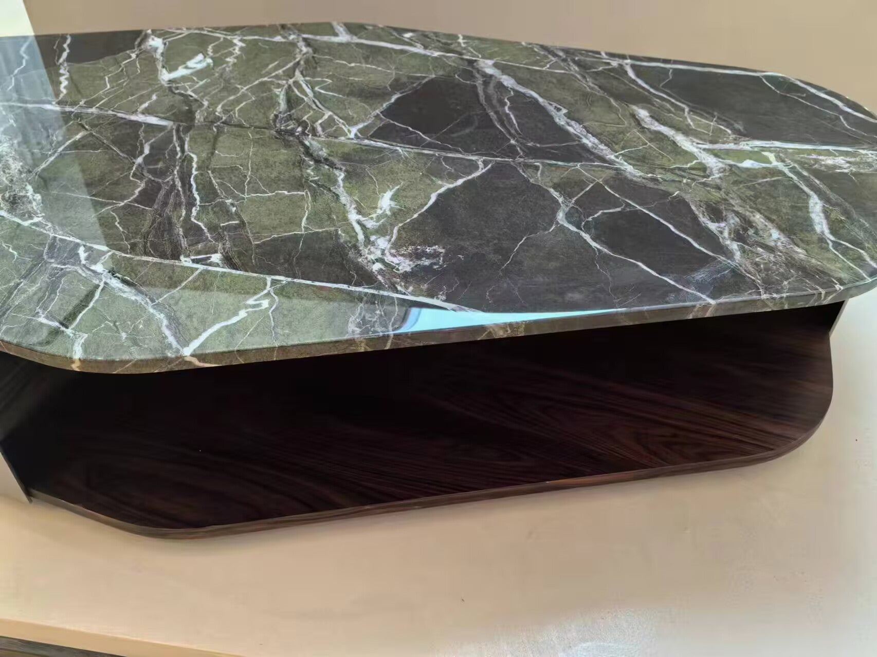 Diagramma Minimalist Marble Luxury Stainless Steel Coffee Table