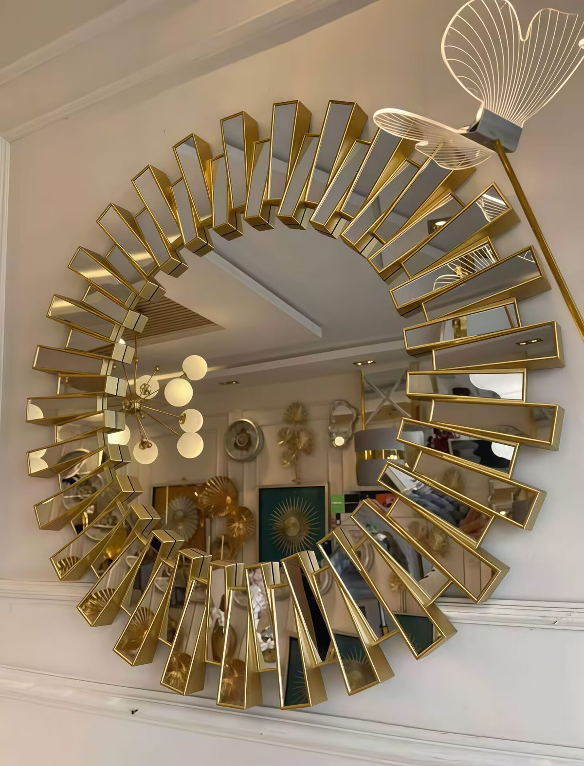 Modern Designer Artistic Wall-Mounted Splicing Decorative Mirror