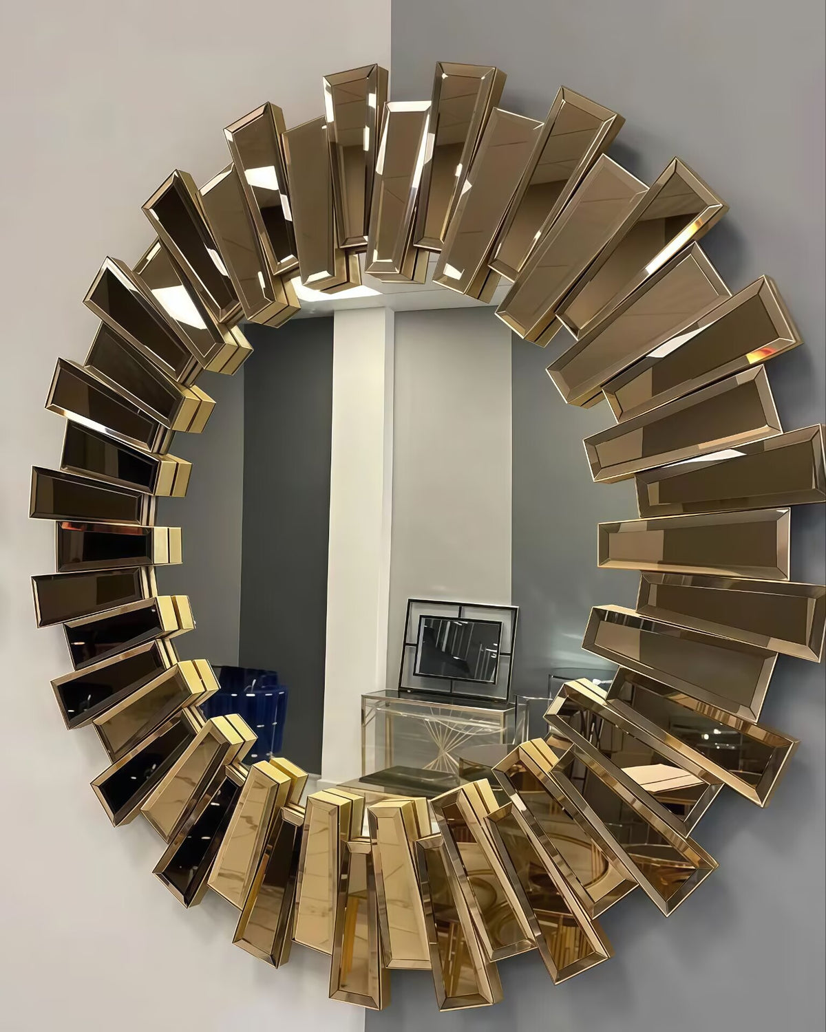 Modern Designer Artistic Wall-Mounted Splicing Decorative Mirror