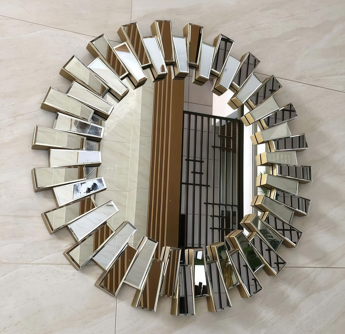 Modern Designer Artistic Wall-Mounted Splicing Decorative Mirror