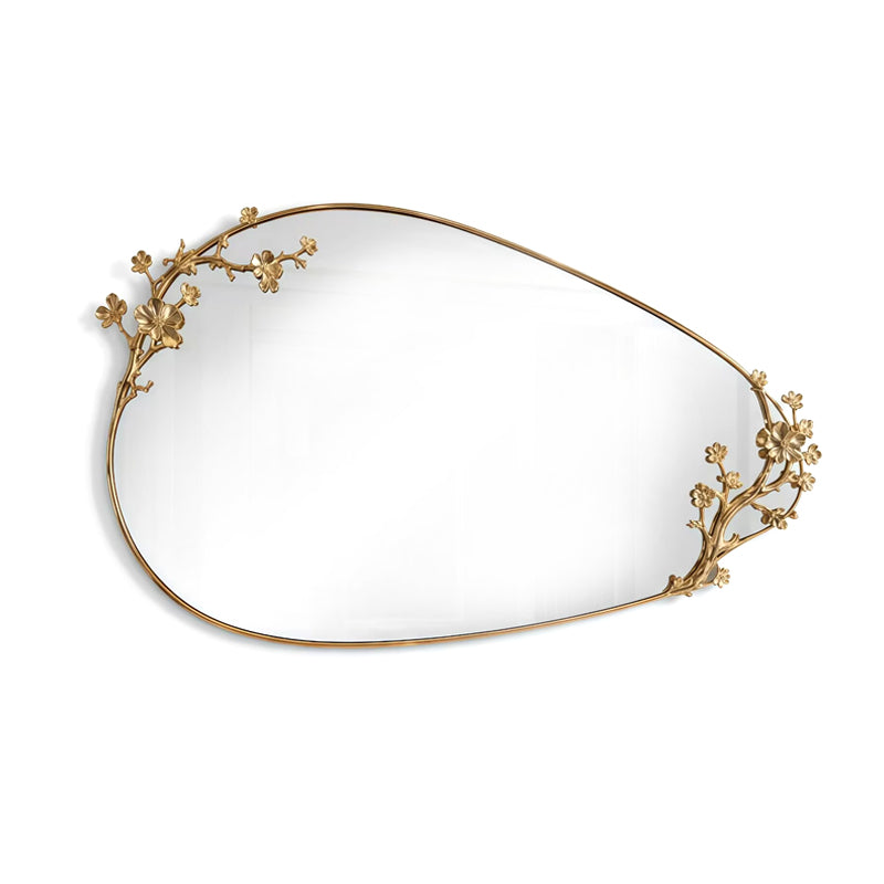 Designer Metal Plum Blossom Irregular Artistic Decorative Mirror