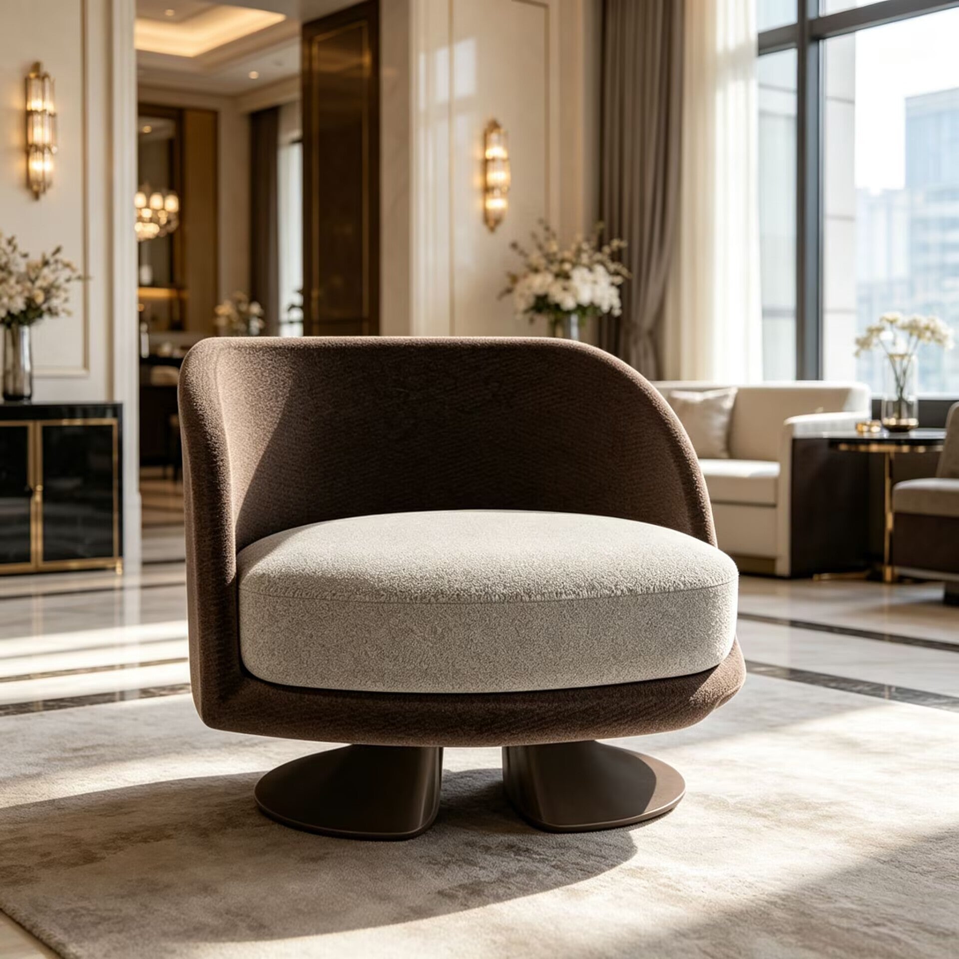Demitasse Upscale Creativity Minimalism Fabric Customize Armchair