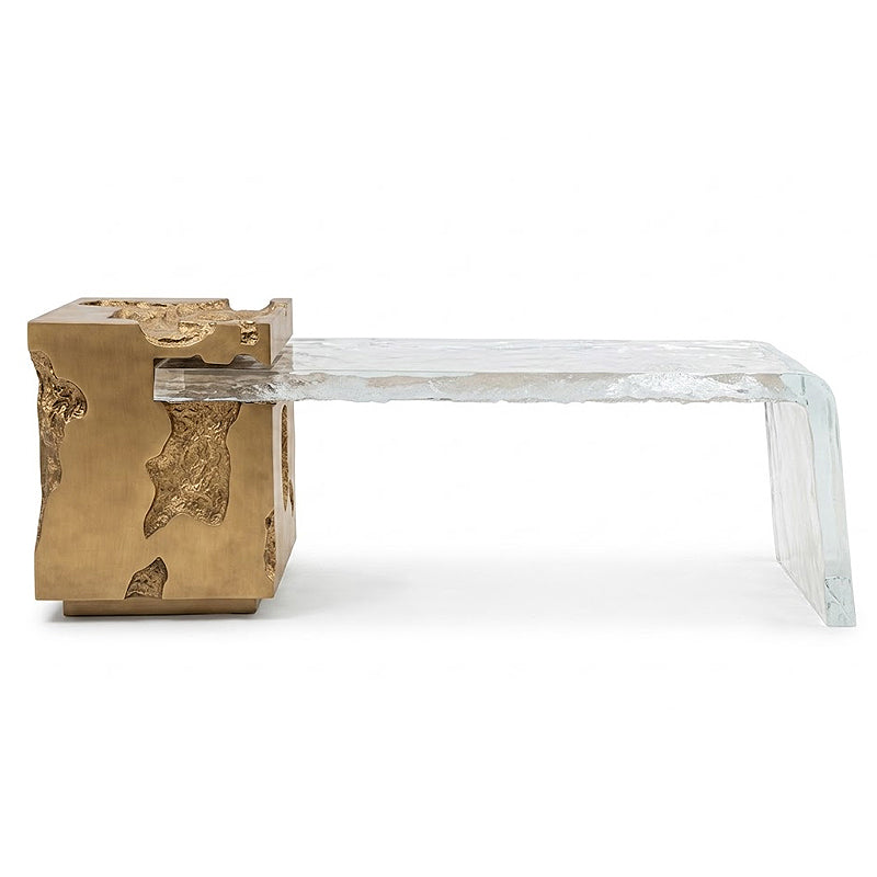 Study Modern Artistic High Quality Metal Transparent Resin Desk
