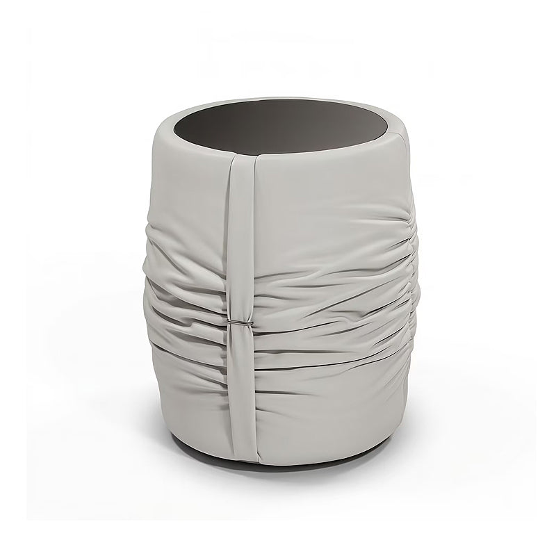 Drape Luxurious Designer Minimalist Solid Wood Leather Bedside Table