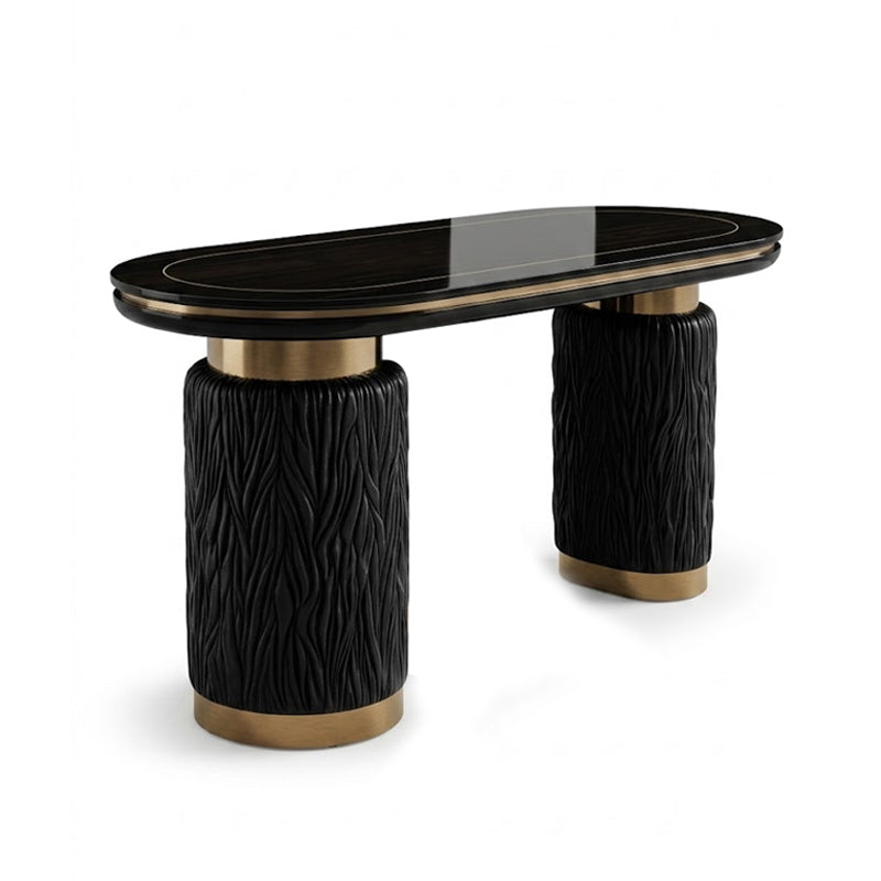 Italian Designer High-End Bedroom Solid Wood Leather Dressing Table