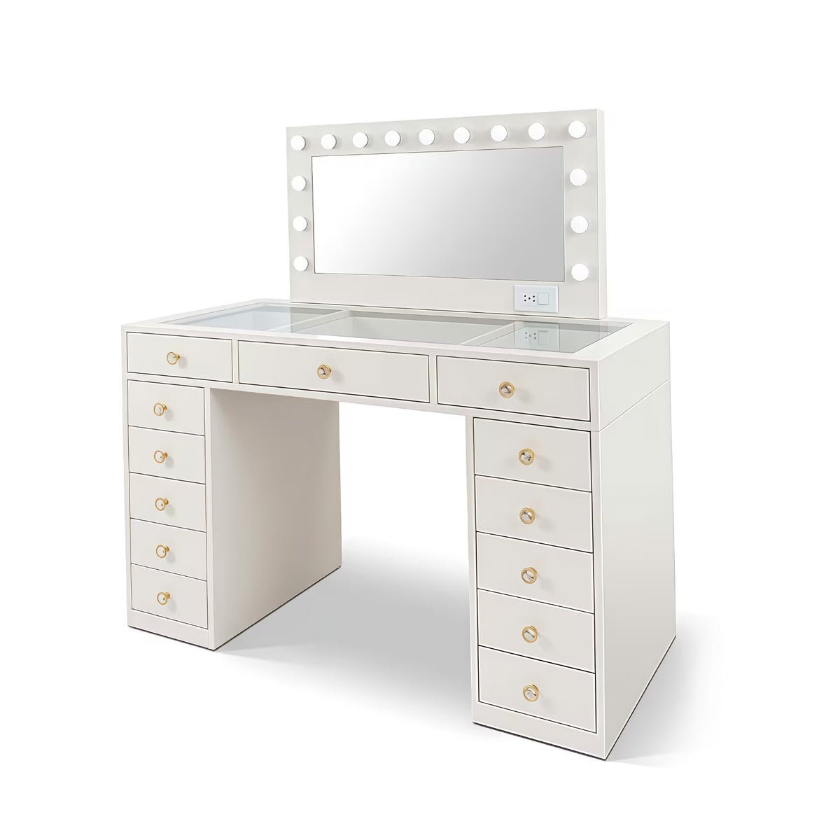 Villa Bedroom Luxurious Designer Solid Wood With Light Dressing Table
