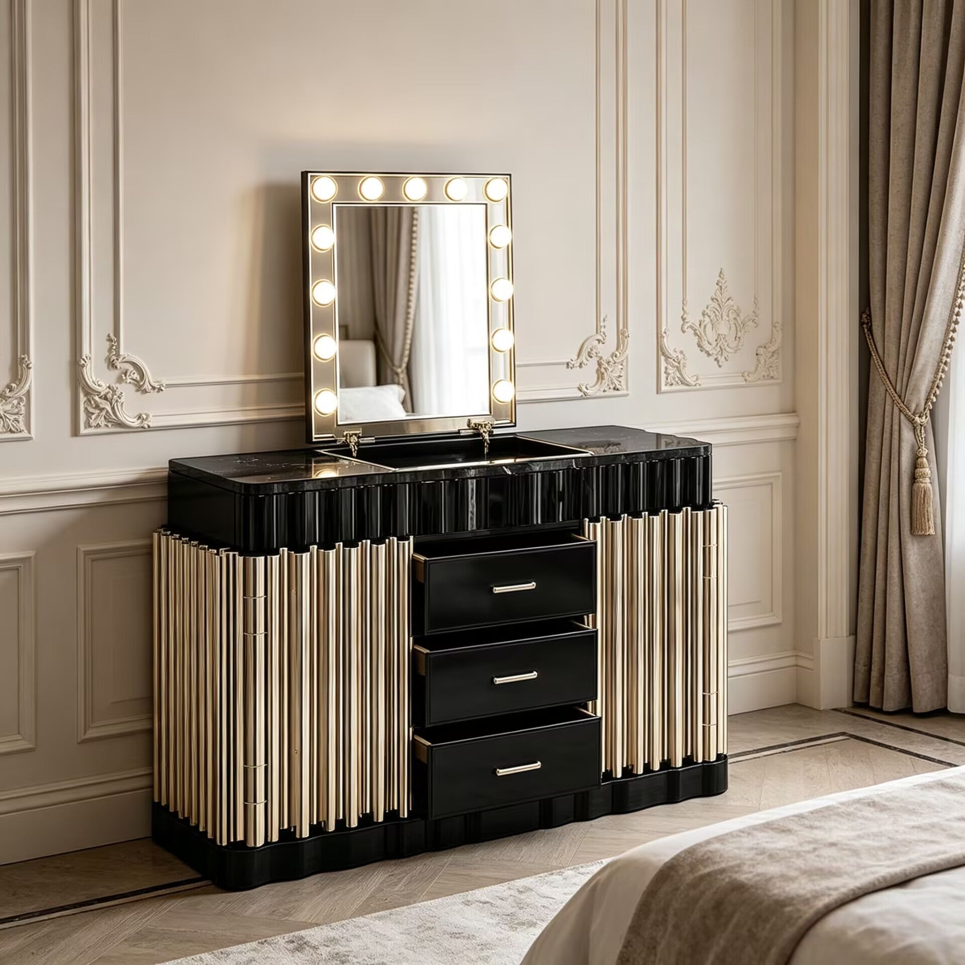 Luxury Modern Minimalism Unique Upscale Customize Dressing Table
