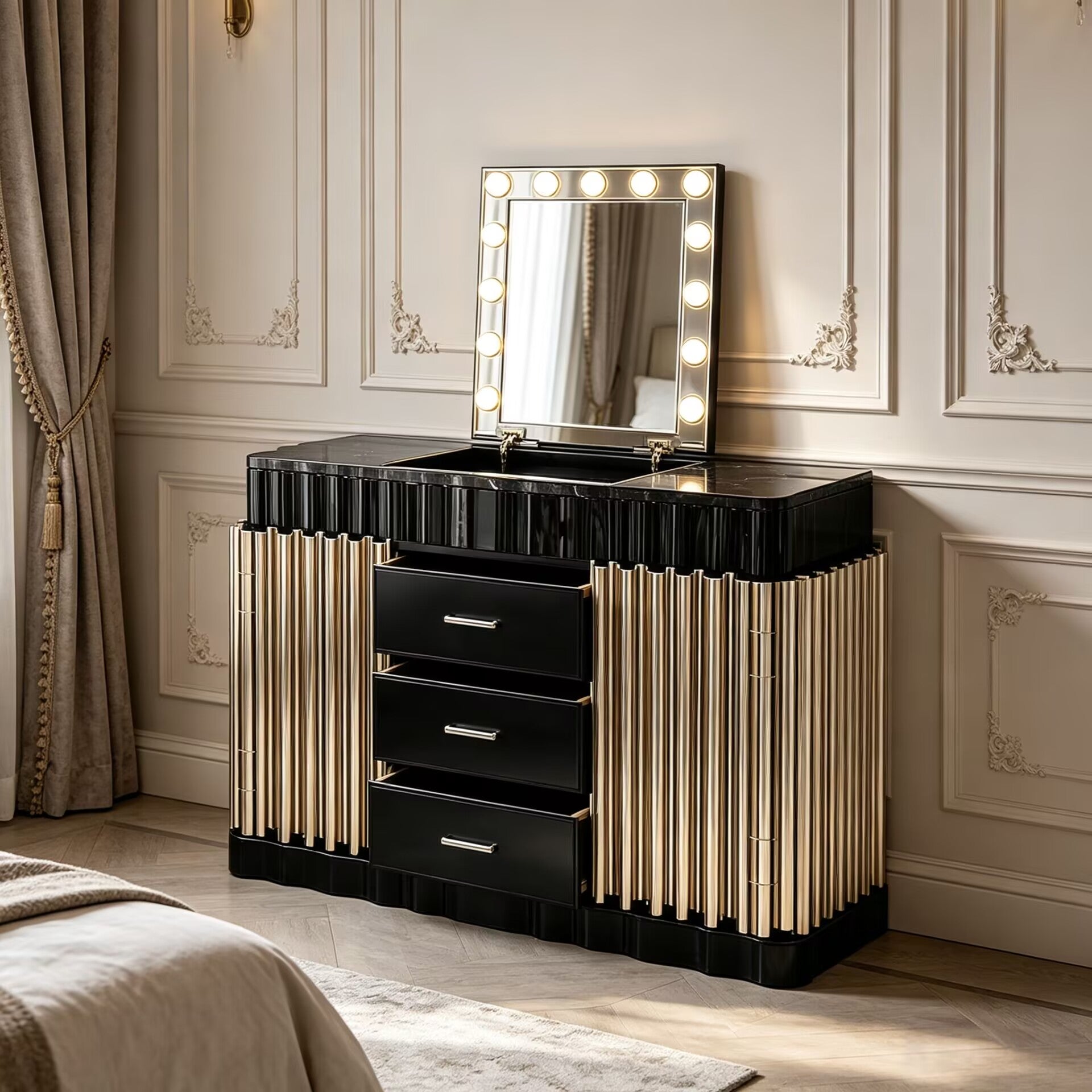 Luxury Modern Minimalism Unique Upscale Customize Dressing Table