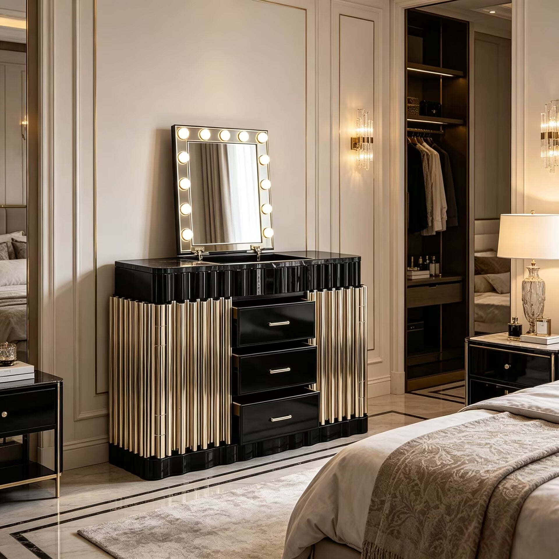 Luxury Modern Minimalism Unique Upscale Customize Dressing Table