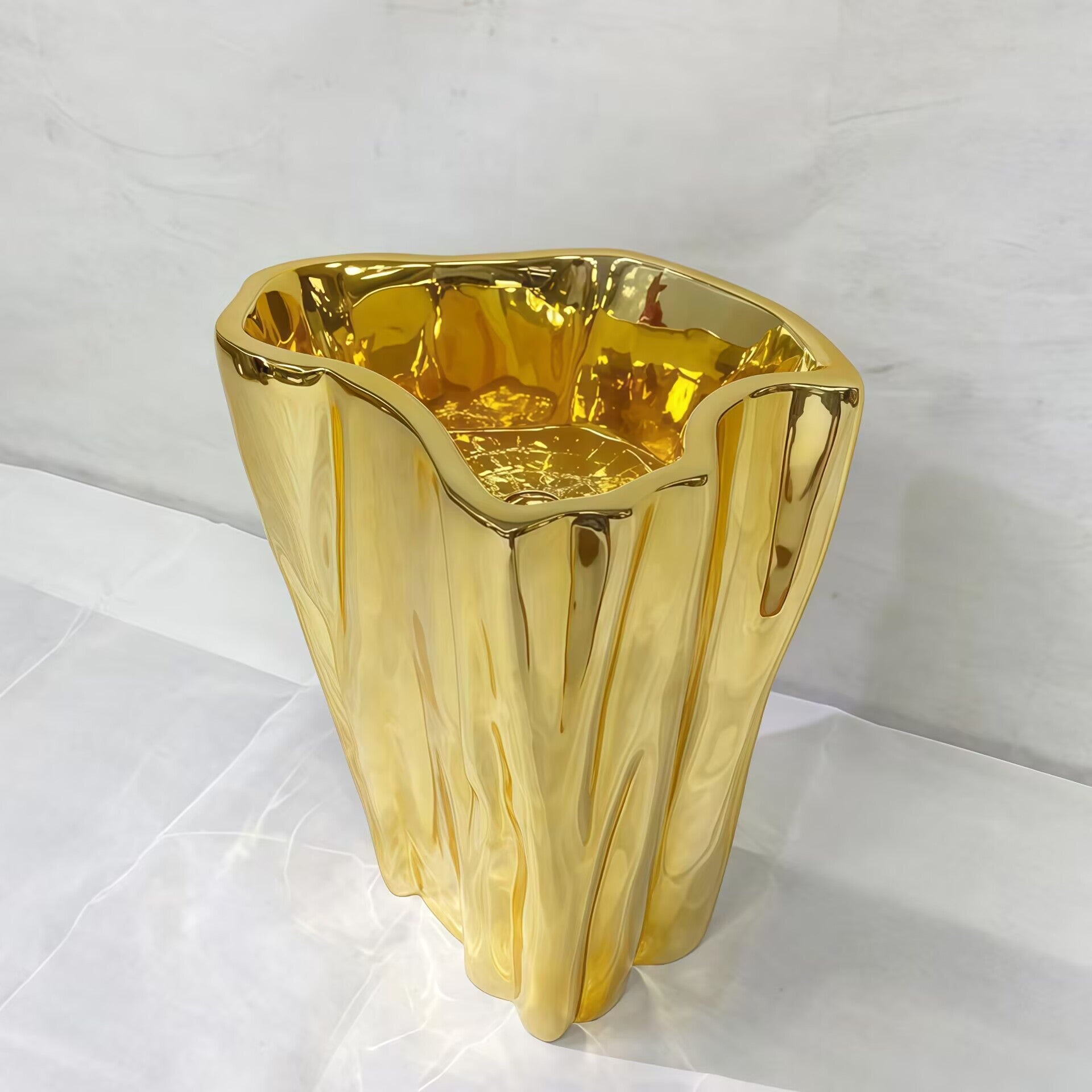 حوض غسيل فني إبداعي عالي الجودة من EDEN FREESTANDING مصنوع من الفولاذ المقاوم للصدأ 