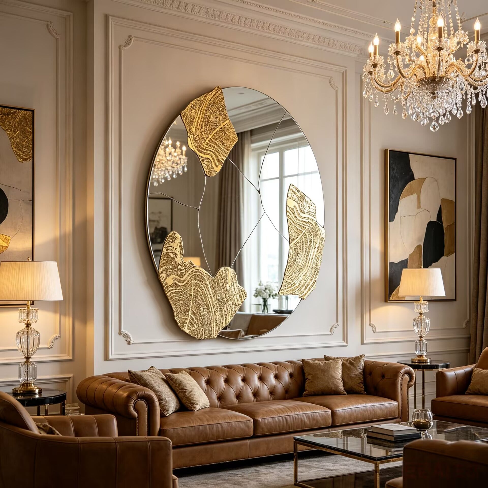 Eden Unique Creativity High-End Round Decorative Mirror