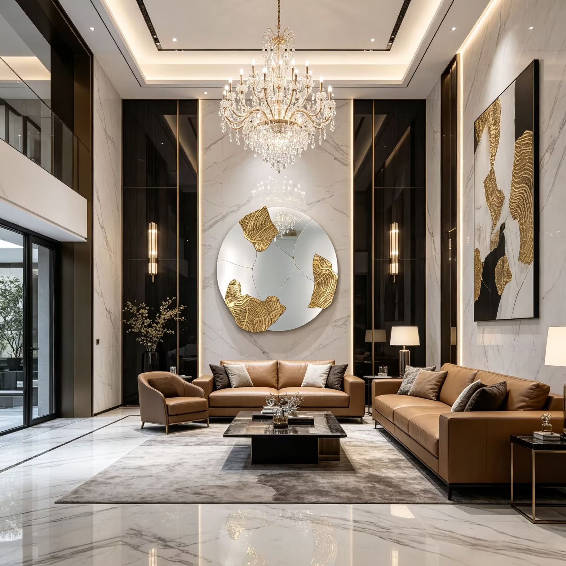 Eden Unique Creativity High-End Round Decorative Mirror