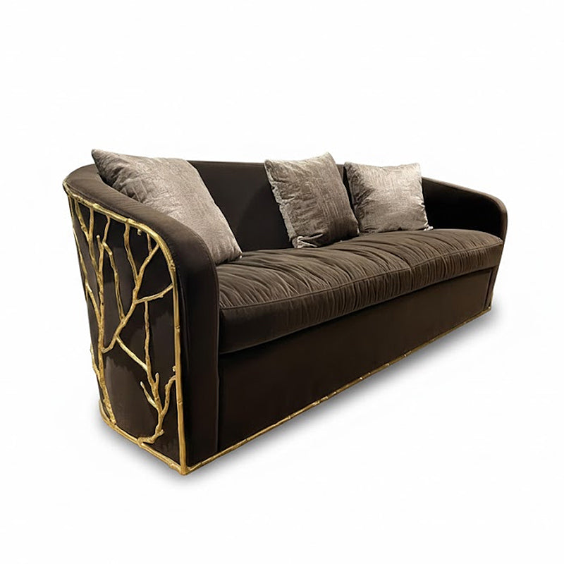 Enchanted Luxurious Designer Metal Minimalist Custom Fabric Sofa