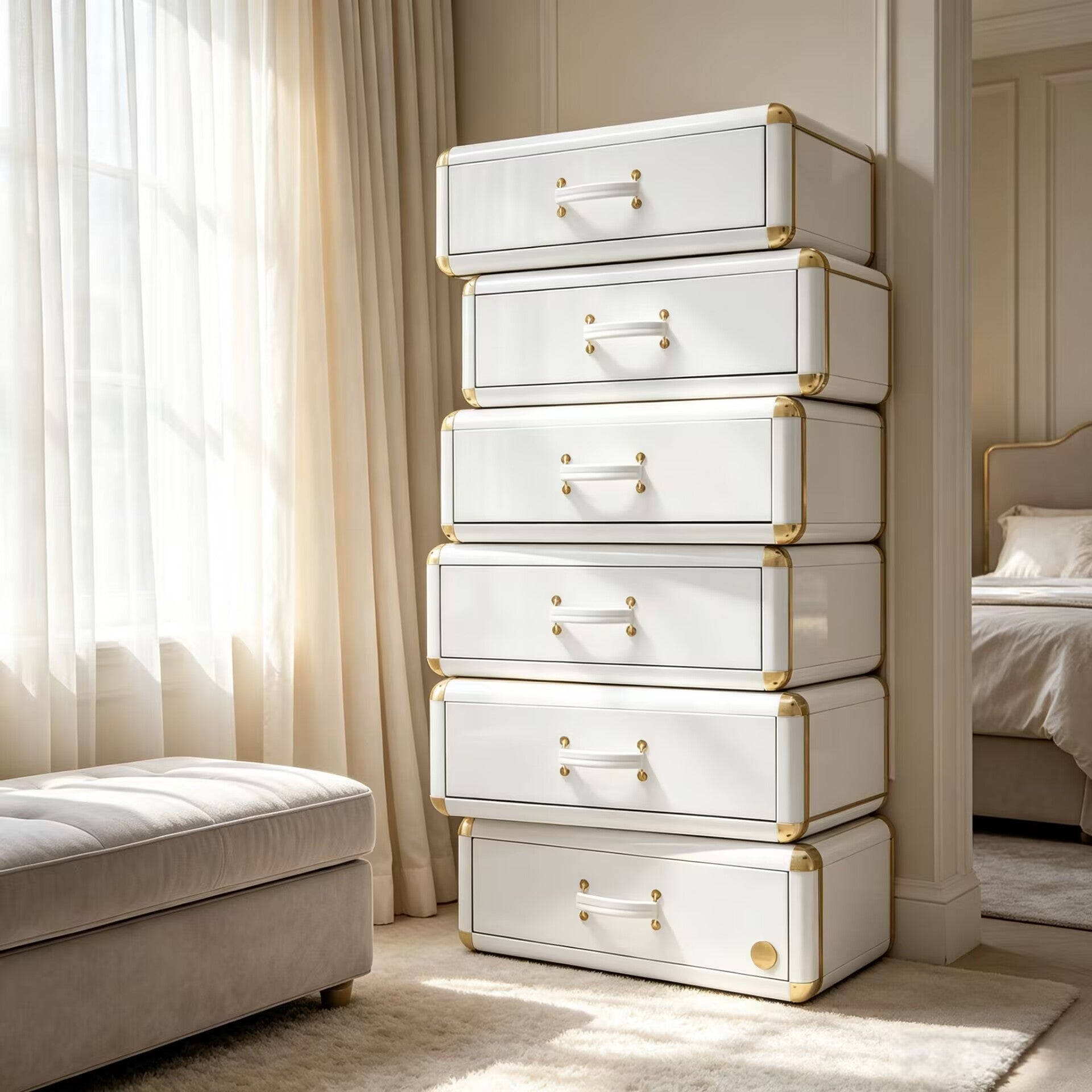 Fantasy Air 6 Luxury High-End Creativity Solid Wood Drawers Chest