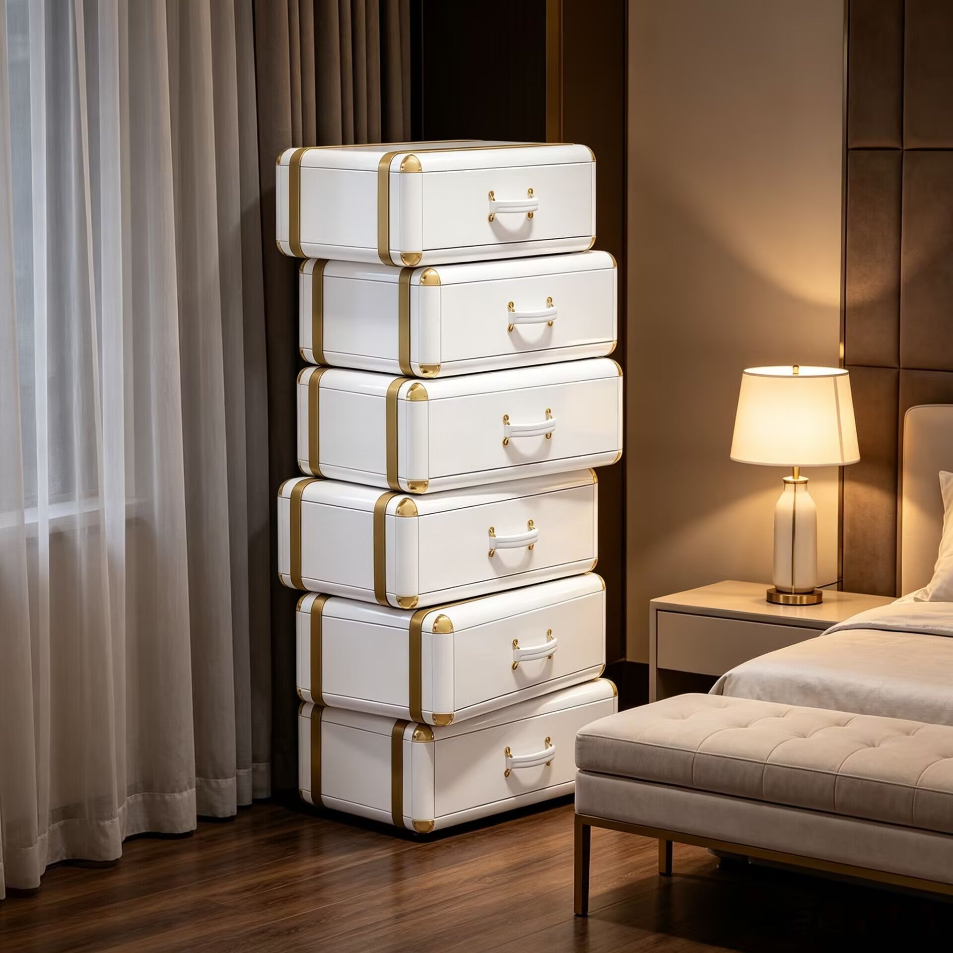 Fantasy Air 6 Luxury High-End Creativity Solid Wood Drawers Chest