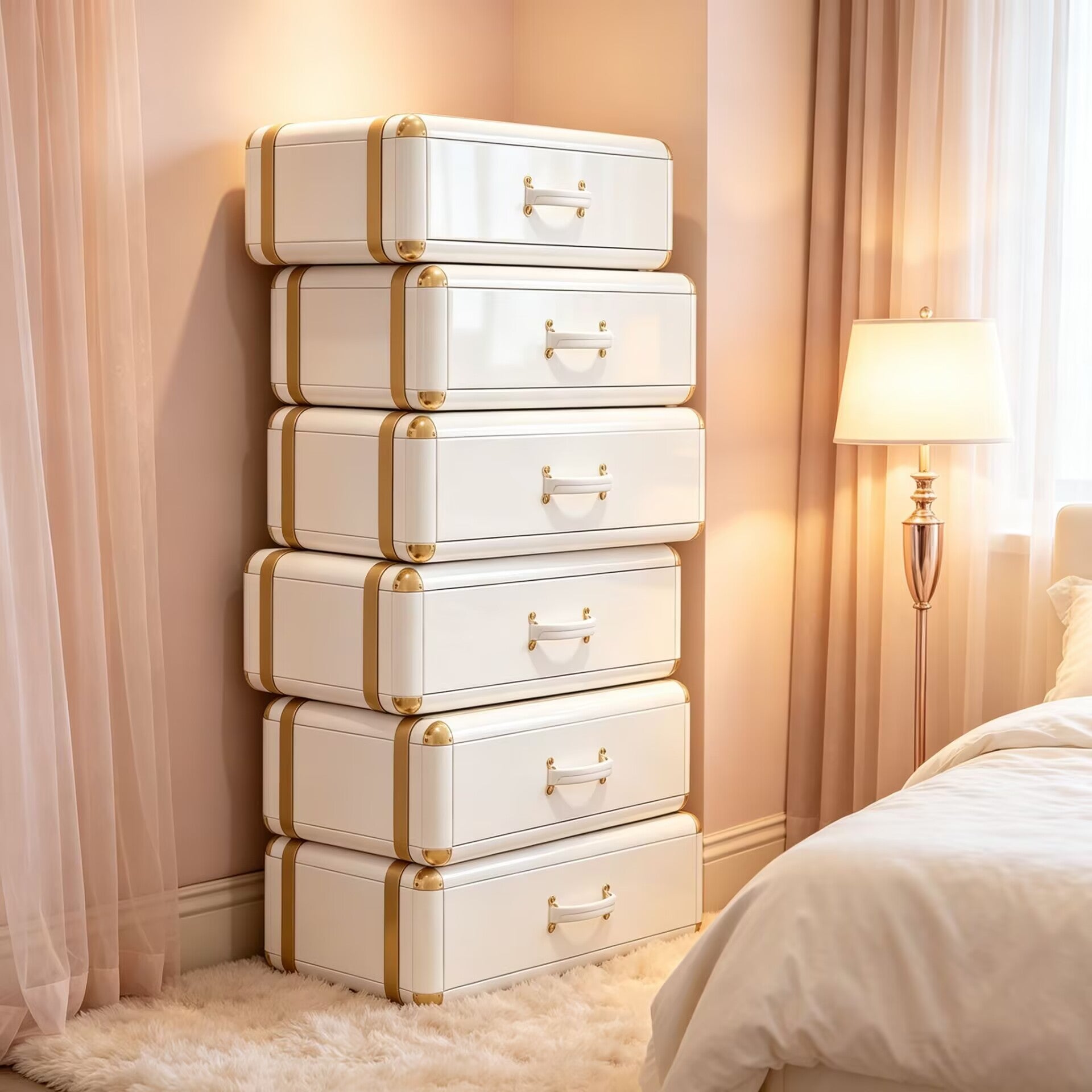 Fantasy Air 6 Luxury High-End Creativity Solid Wood Drawers Chest