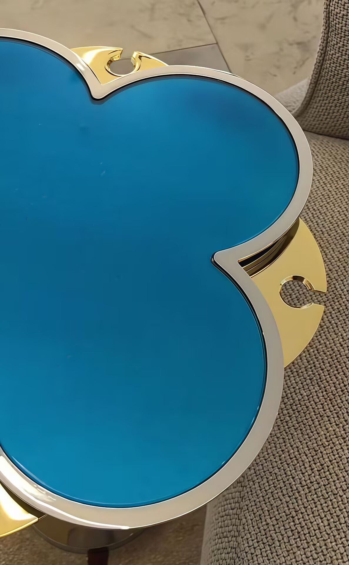 Fiore High End Stainless Steel Glass Creative Design Side Table
