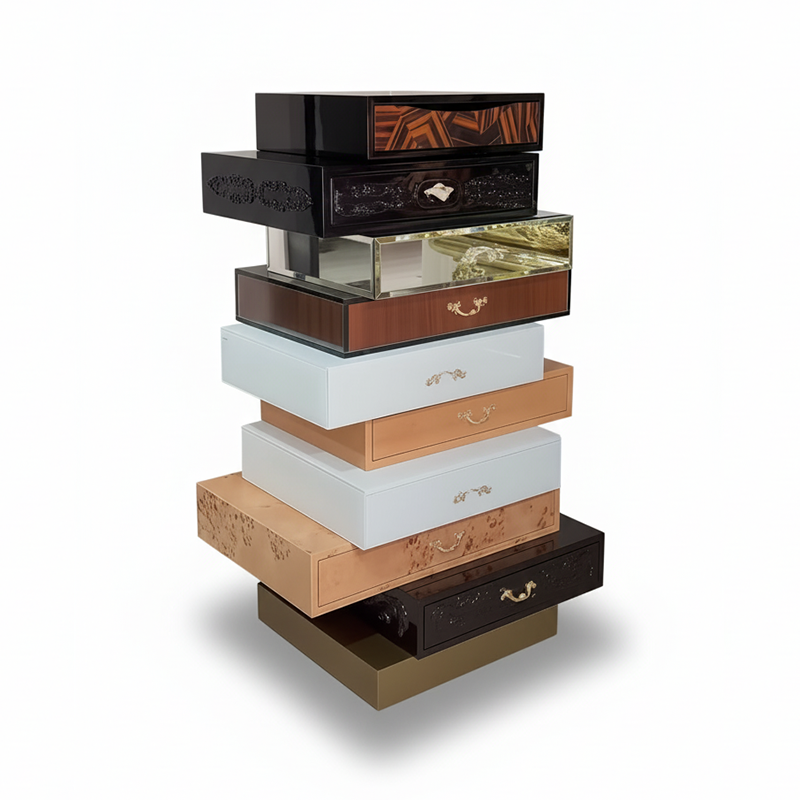 FRANK CHEST Italian light luxury creative solid wood irregular cabinet