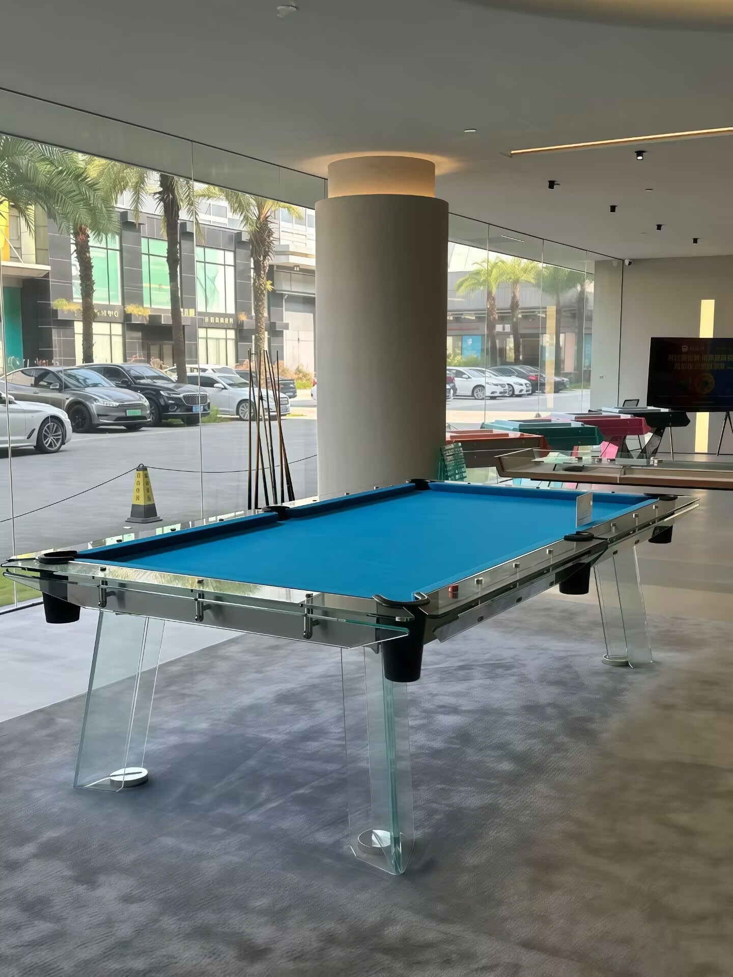 Filotto Italian Style Light Luxury Standard Crystal Glass Billiard Table