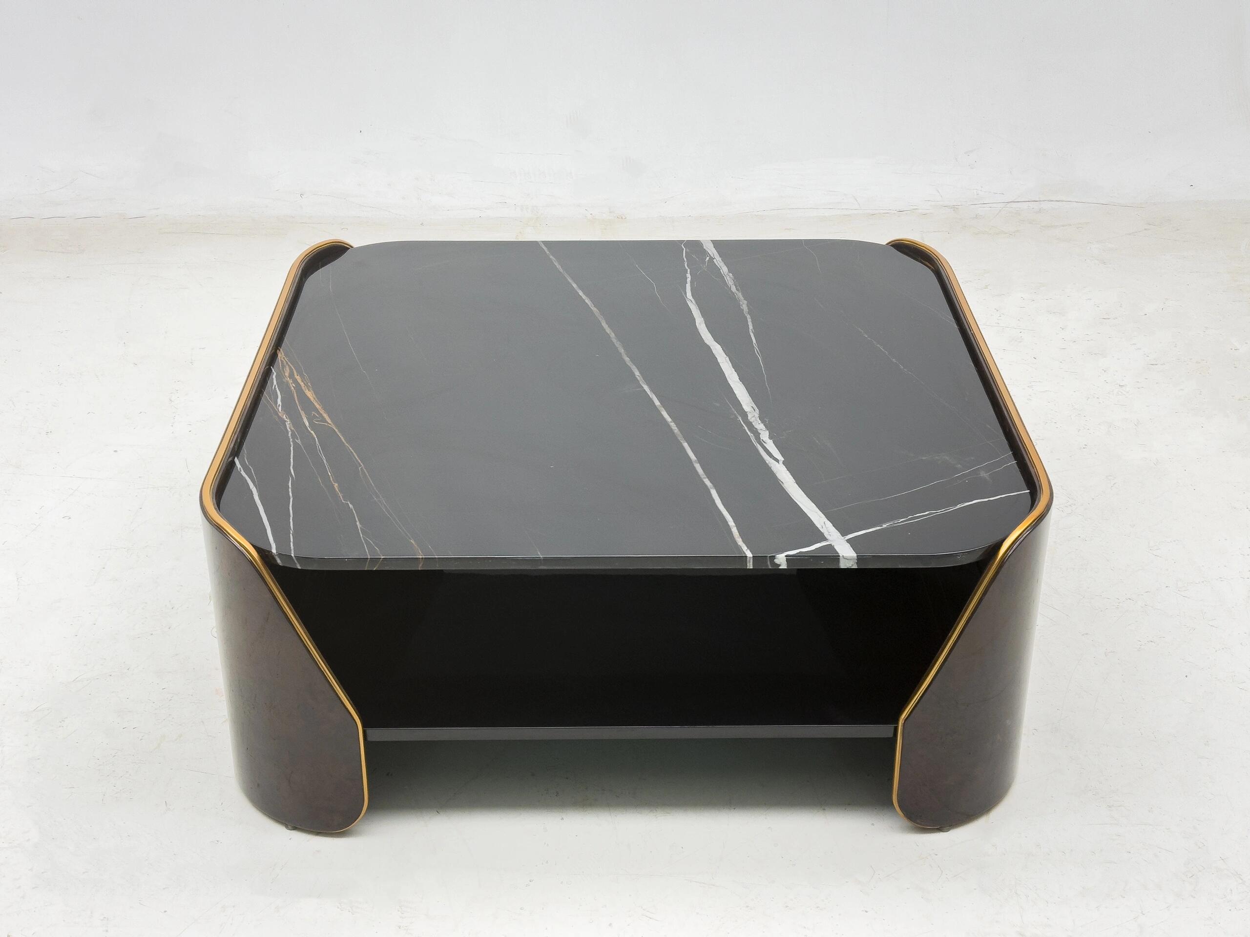 Fitzgerald Italian Minimalist Luxury Marble Living Room Coffee Table