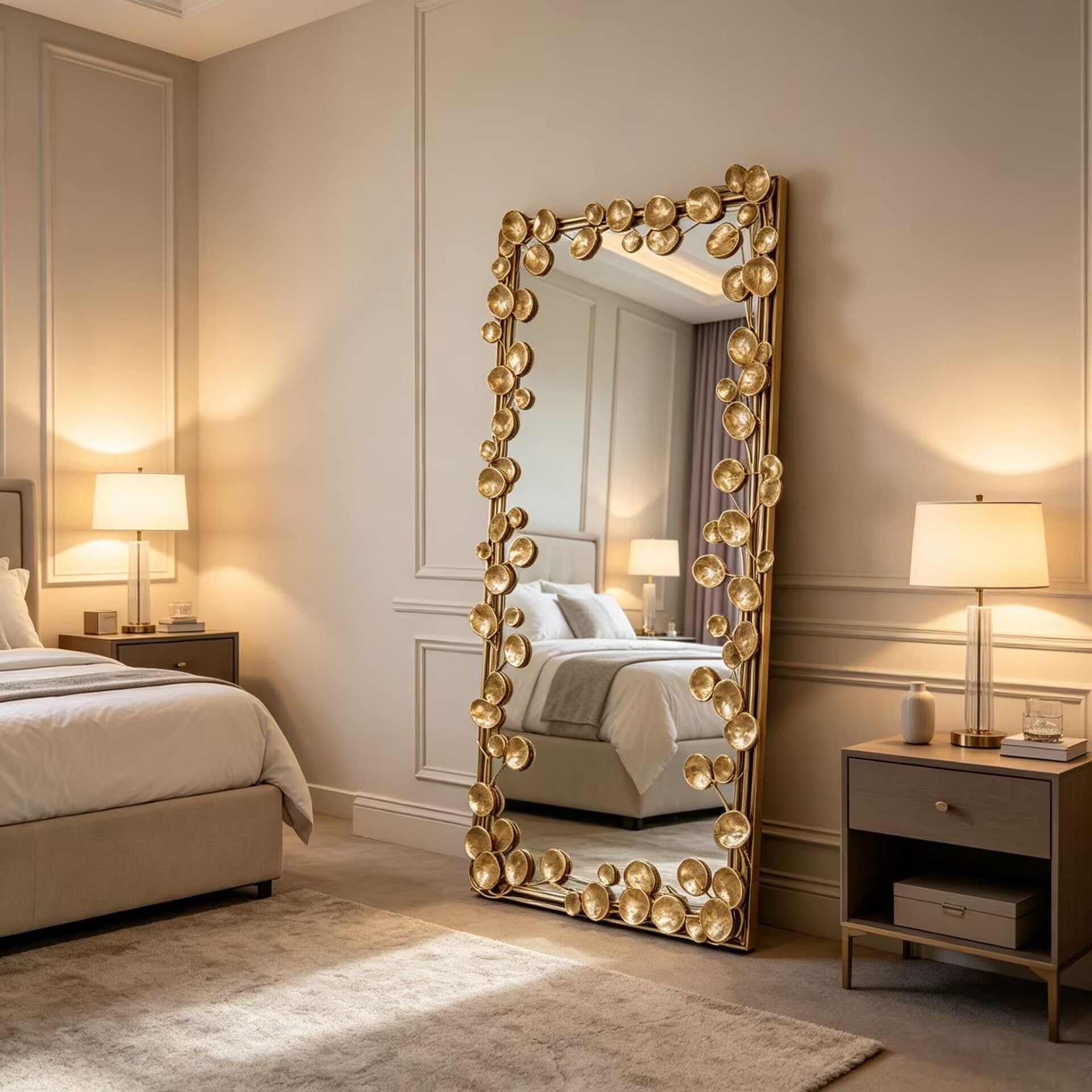 Modern Minimalism Artistic Metal Customize Full-Length Mirror