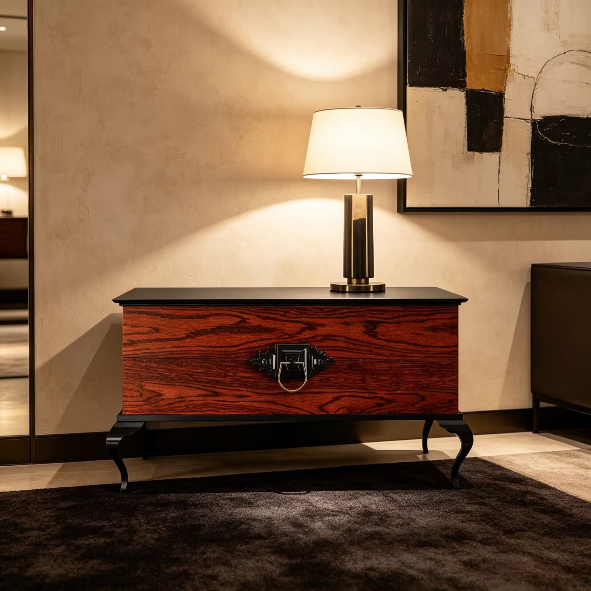 Guggenheim Italian Creativity High-End Solid Wood Nightstand