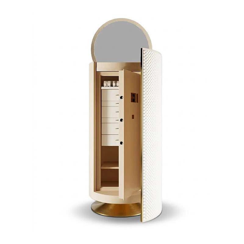 Gioia Noce High-End Leather Creativity Solid Wood Jewelry Cabinet