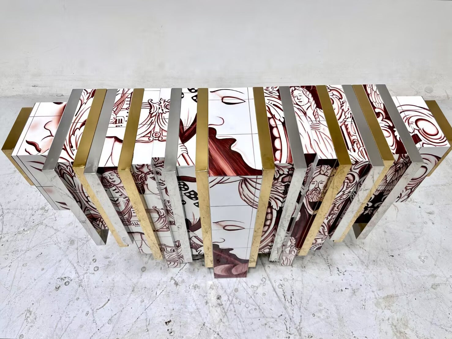 HERITAGE Artistic painted solid wood high-end entrance CONSOLE