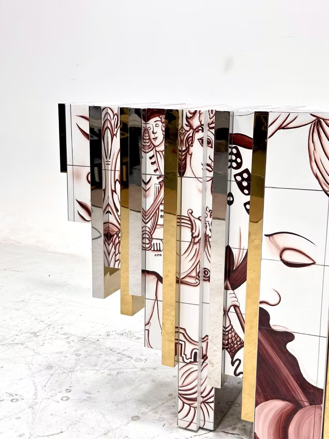 HERITAGE Artistic painted solid wood high-end entrance CONSOLE