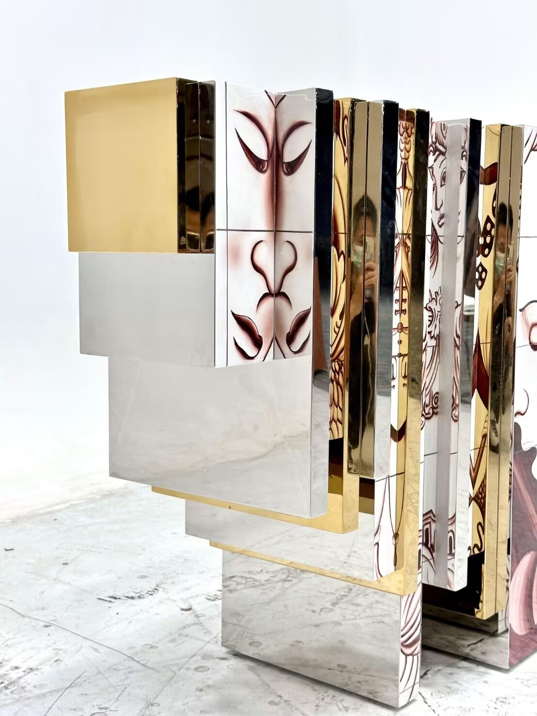 HERITAGE Artistic painted solid wood high-end entrance CONSOLE