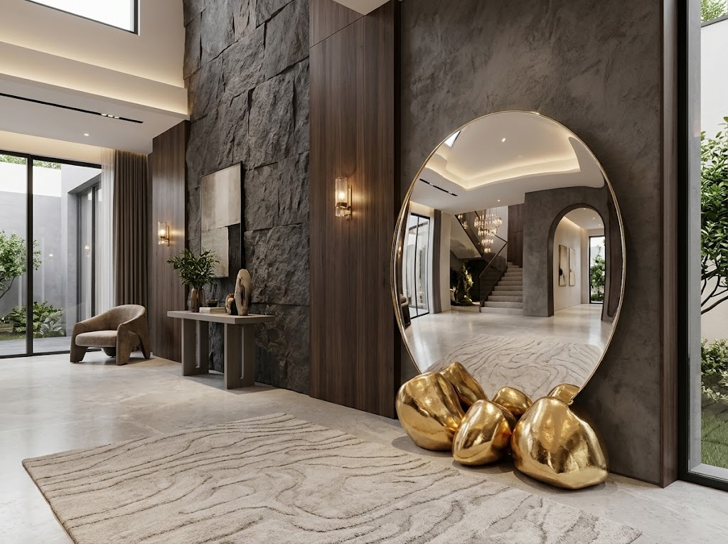 Hades High Quality Metal Megalith Art Convex Surface Full-Length Mirror
