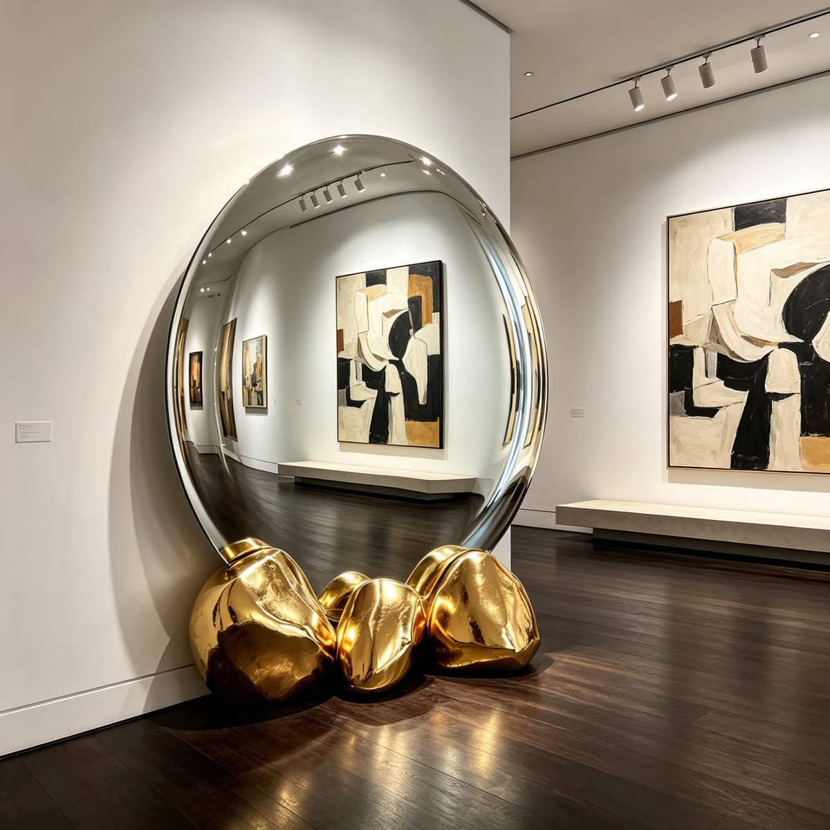 Hades High Quality Metal Megalith Art Convex Surface Full-Length Mirror